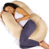 C Shaped Pregnancy Pillow, Memory Foam Maternity Cushion Machine Washable - Natural