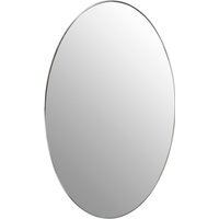 Sana Small Rectangular Wall Mirror with Bevelled Frame - Silver