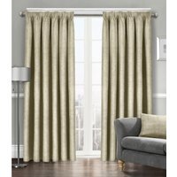 Semi Pattern Dimout Curtain Pair - Latte / 66cm / 90cm