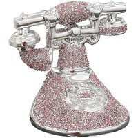Romany Crushed Diamond Telephone Crystal Shelf Ornament Pink - Pink - thumbnail 1