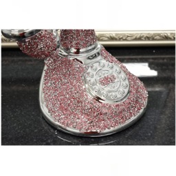 Romany Crushed Diamond Telephone Crystal Shelf Ornament Pink - Pink - thumbnail 4