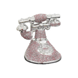 Romany Crushed Diamond Telephone Crystal Shelf Ornament Pink - Pink - thumbnail 5