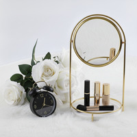 Marble Countertop Vanity Mirror - Gold - image 1
