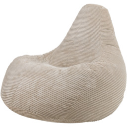 Cord Recliner Bean Bag  - Beige - thumbnail 4