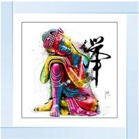 Buddha Multi Glitter Liquid Wall Art Dcor - Silver