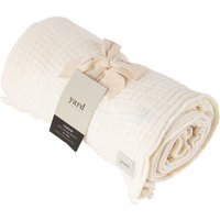 Lark Muslin Cotton Throw - White / 180cm - thumbnail 1