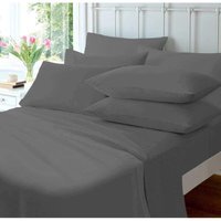 Flannelette Plain Pillowcase Pair - Grey