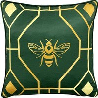Bee Deco Geometric Cushion - Emerald - image 1