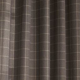Ellis Check Room Darkening Eyelet Curtain Pair - Grey / 229cm / 137cm - thumbnail 3