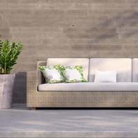 Border Of Botanical Leaves Outdoor Cushion - Green / 60cm - image 1