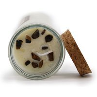 Confidence Boosting Soy Candle with Tiger Eye - White