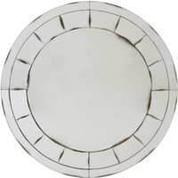 Petillo Thick Silver Frame Rectangular Wall Mirror - Grey