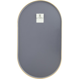 Oval Metal Frame Wall Mirror - Gold - thumbnail 4