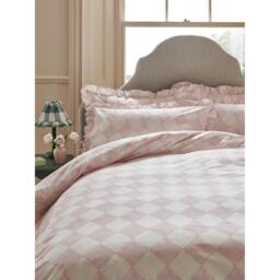 Cath Kidston Hand Painted Diamond Duvet Cover Set - Sorbet / Double - thumbnail 2