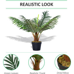 Outsunny Artificial Palm Plant - Green - thumbnail 4