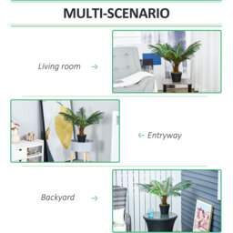 Outsunny Artificial Palm Plant - Green - thumbnail 5
