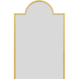 MirrorOutlet The Fenestra Crown Contemporary Wall and Leaner Mirror - Gold / 85cm - thumbnail 3