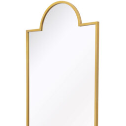 MirrorOutlet The Fenestra Crown Contemporary Wall and Leaner Mirror - Gold / 85cm - thumbnail 4