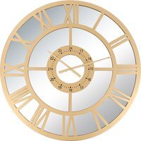 Charles Bentley Coniston Mirrored Skeleton Wall Clock - Gold