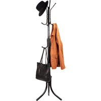 Metal Coat Stand With 12 Hooks - Black - thumbnail 1