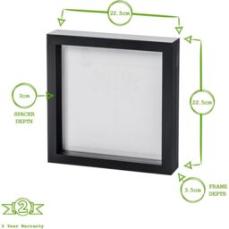 "8x8"" 3D Box Photo Frame - Brown / Acrylic" - thumbnail 4