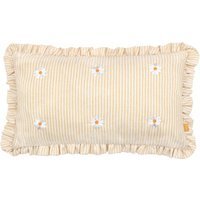 Les Fleurs Striped Ruffle Cushion - Daises / 80 Feather 20 Polyester
