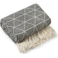 Zahra Blanket Throw - Black / 130x150cm - thumbnail 1