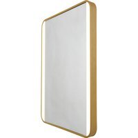 Aiga Bathroom LED Mirror with Motion Sensor and Demist - Satin Brass
