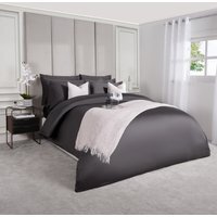 Highams 220 Thread Count Hotel Luxury Duvet Cover - Charcoal Grey - image 1