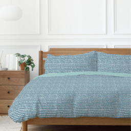 Arri Reversible Duvet Cover and Pillowcase Set - Teal / 200cm - thumbnail 2