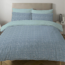 Arri Reversible Duvet Cover and Pillowcase Set - Teal / 200cm - thumbnail 5