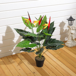75cm Artificial Potted Bird of Paradise Palm Tree - Green - thumbnail 2