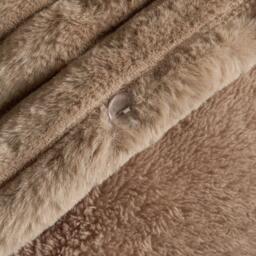 Faux Fur Ribbed Duvet Set - Mink / King - thumbnail 5