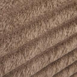 Faux Fur Ribbed Duvet Set - Mink / King - thumbnail 4