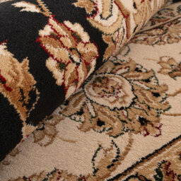 Opulent Gold Floral Living Area Rug - Black & Gold / 200cm x 290cm - thumbnail 4