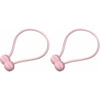 Pair of Magnetic Curtain Tiebacks - Pink - image 1