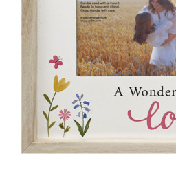 Wonderful Love Floral Wooden Photo Frame - Natural - thumbnail 3