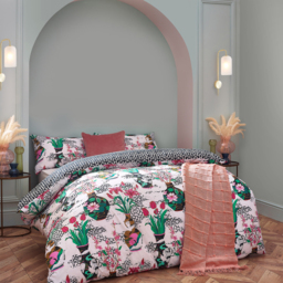 Ishiko Floral Duvet Cover Set - White / King - thumbnail 2