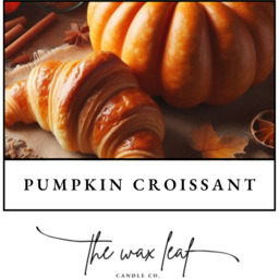 Pumpkin Croissant Wooden Wick Autumn Candle - White - thumbnail 2