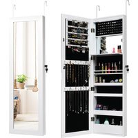 15 LEDs Mirror Jewelry Cabinet - White