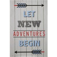 Kids Let New Adventures Begin Wall Plaque - Assorted