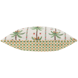 Okara Palm Printed Cushion - Multicolour / Polyester - thumbnail 2