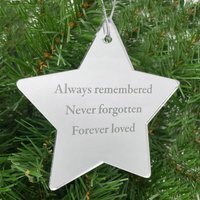 Memorial Star Hanging Decoration - Mirrored - image 1