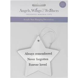 Memorial Star Hanging Decoration - Mirrored - thumbnail 2