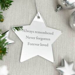 Memorial Star Hanging Decoration - Mirrored - thumbnail 4