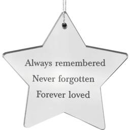 Memorial Star Hanging Decoration - Mirrored - thumbnail 3