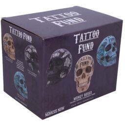 Aqua Blue Traditional, Tribal Tattoo Fund Skull - 16cm - thumbnail 4