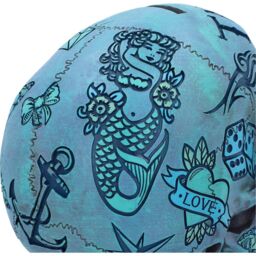 Aqua Blue Traditional, Tribal Tattoo Fund Skull - 16cm - thumbnail 5