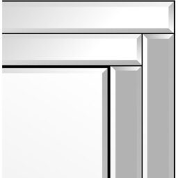 MirrorOutlet Luxford All Glass Bevelled Large Dress Mirror 144 x 115.5cm - All glass - thumbnail 4