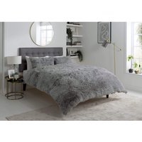 Snuggle Cuddle Duvet Set - Silver / Double